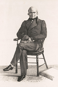 John Quincy Adams, c. 1843, lithograph by P. Haas taken from his own daguerreotype
Courtesy of the Library of Congress, Prints and Photographs Division