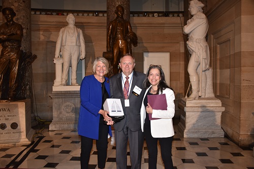 USCHS Honors 116th Congress: USCHS President Jane L. Campbell, USCHS Chairman Donald G. Carlson, and Dr. Joanne B. Freeman