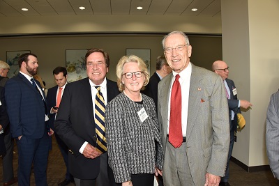 USCHS Honors Senate Committee on Finance: John Tuck, Sheila Burke (Baker Donelson), and Senator Grassley.