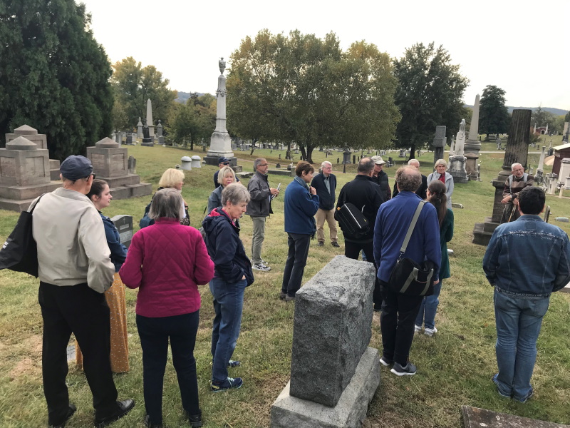 USCHS 2019 Congressional Cemetery Tour: Guests note the increased personalization of tombstones