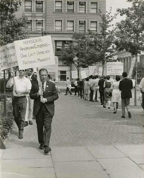 Frank Kameny protests violations of LGBT rights in 1965. Kay Tobin, New York Public Library Digital Collections