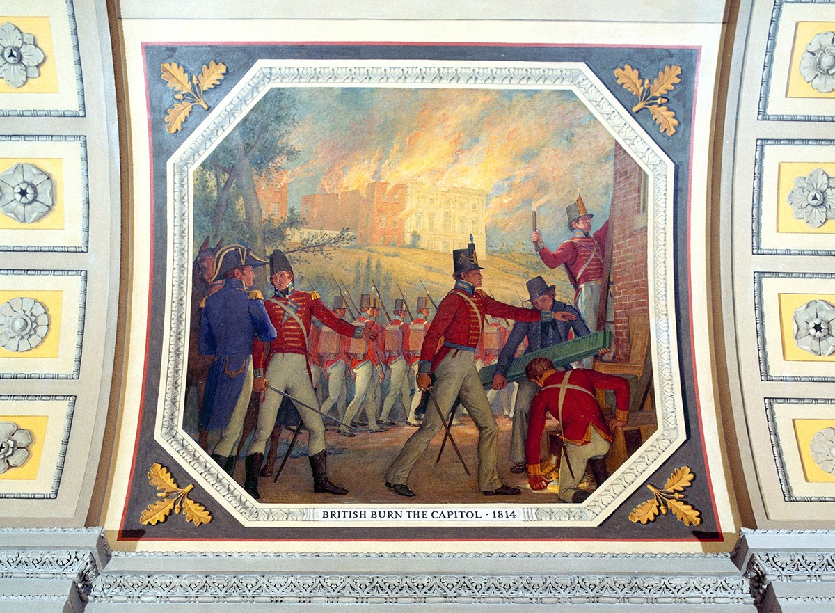 The Hall of Capitols: The British Burn the Capitol, 1814