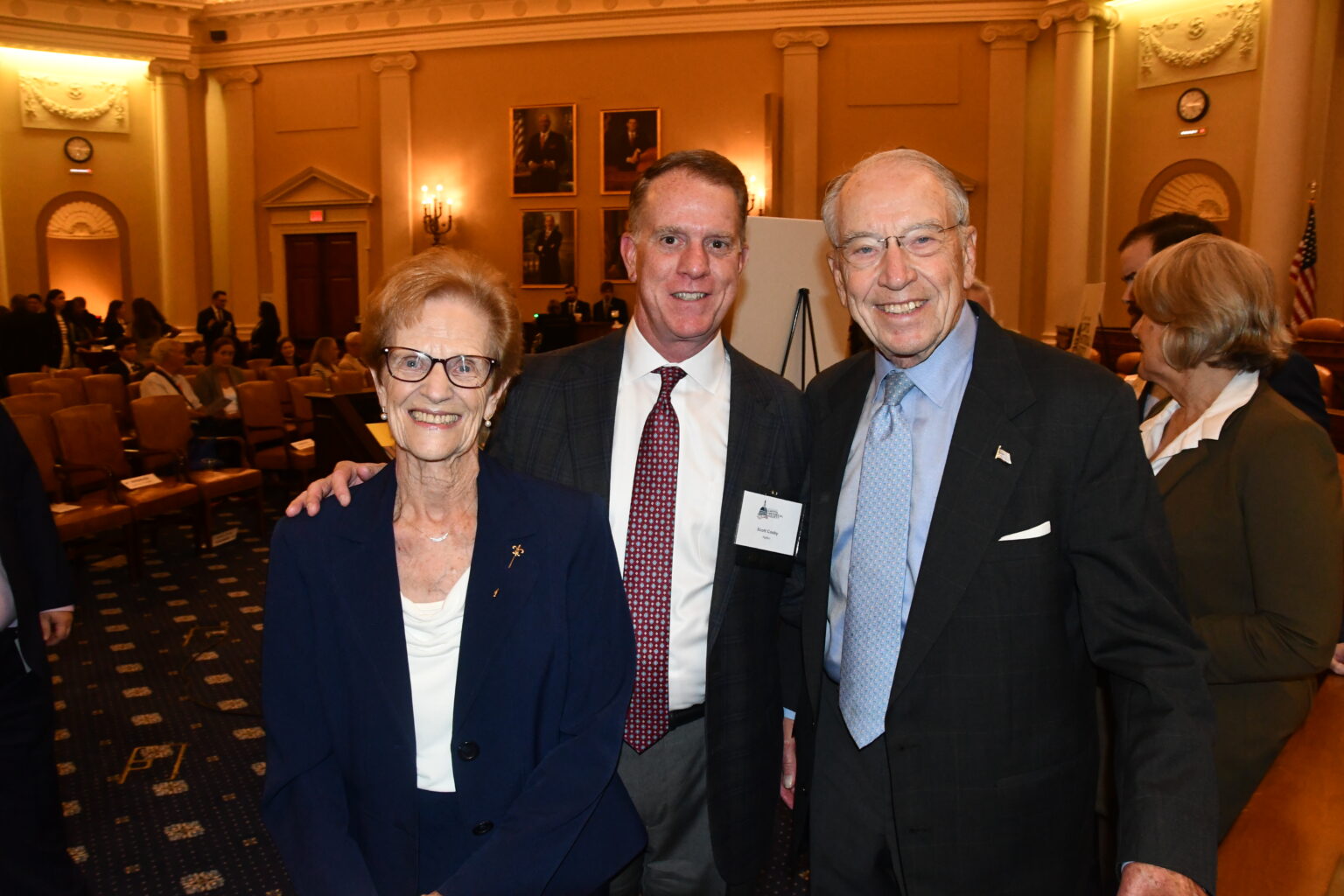 Trustee Scott Cosby with Senator Chuck Grassley -Photos (c) Bruce Guthrie