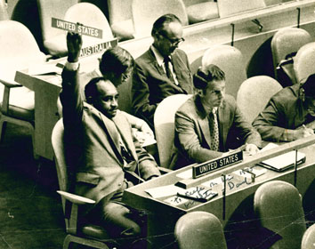 In 1975, Clarence Mitchell was named a U.S. representative at the UN General Assembly.

Credit: United Press International and Mitchell Family