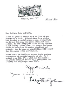 When Clarence Mitchell died, former First Lady Lady Bird Johnson wrote this letter of condolence to some of his grandchildren.

Credit: Mitchell Family