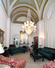 The room where Adams died is now the Lindy Claiborne Boggs Congressional
Women's Reading Room; regular access is limited to women Members of Congress.

Credit: U.S. Capitol Historical Society