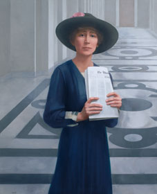 This 2004 portrait of Rankin by Sharon Sprung hangs in the House wing and is not included on regular tours of the Capitol.

Credit: Collection of the U.S. House of Representatives